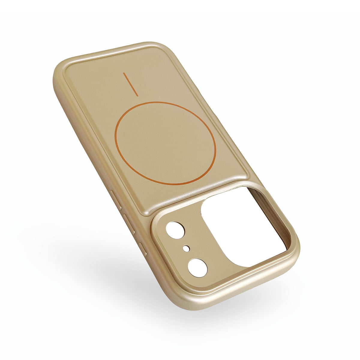Apple iPhone 17 Pro Hoesje - Metallic Goud - Matte Siliconen MagSafe Back Cover