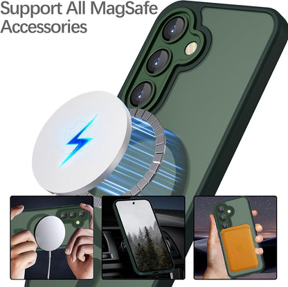 Samsung Galaxy A37 Hoesje - Groen - Matte Armor MagSafe Back Cover
