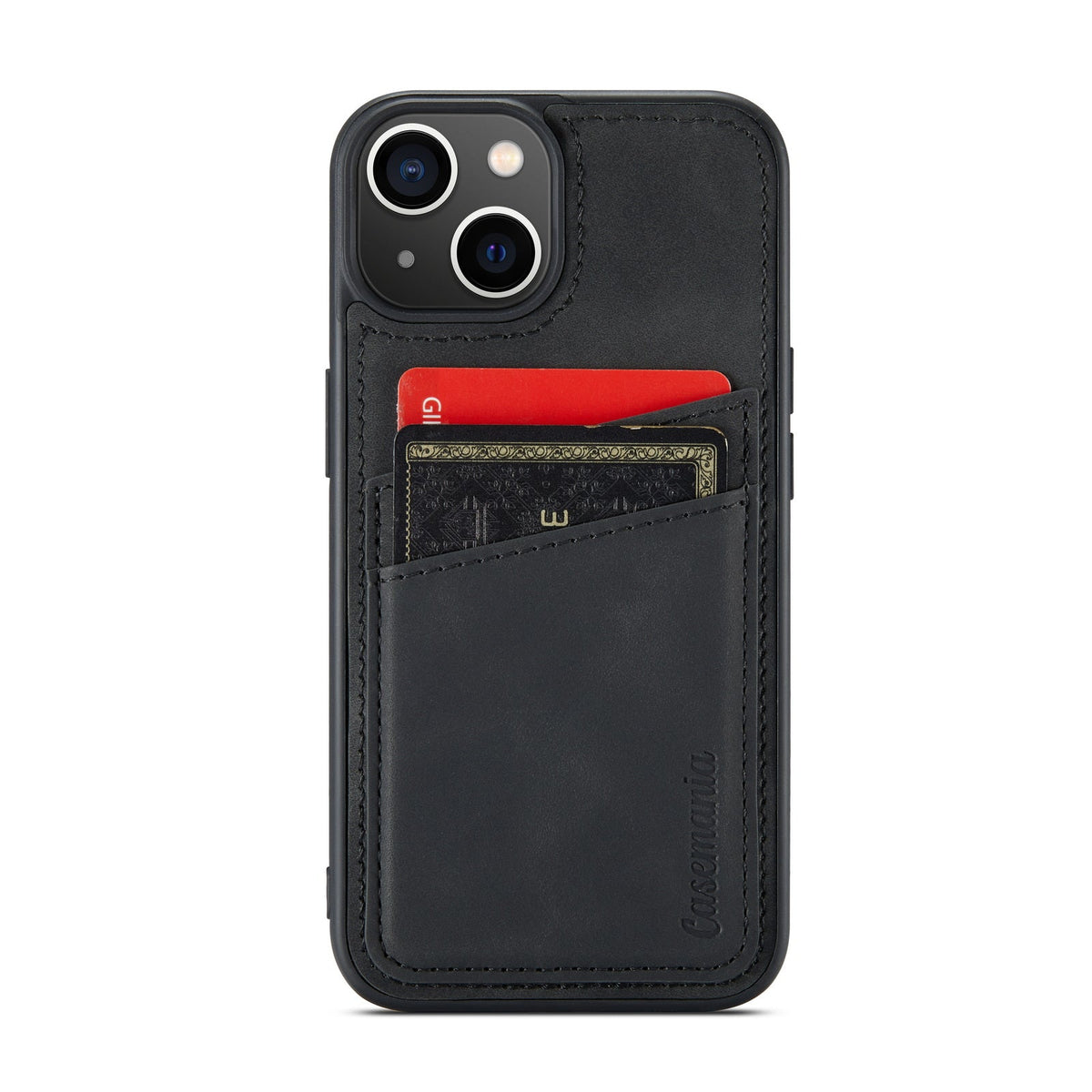 Apple iPhone 14 Plus Hoesje - Charcoal Gray - Back Cover met Pasjeshouder