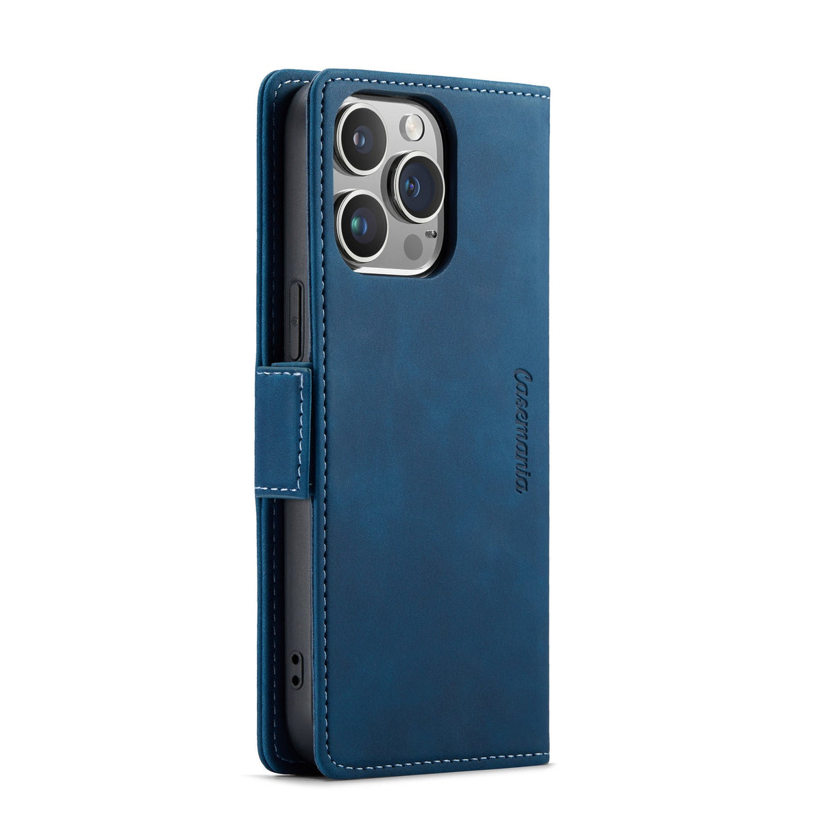 Apple iPhone 15 Pro Hoesje - Navy Blue - Portemonnee MagSafe Bookcase