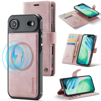 Apple iPhone Air Case - Pale Pink - Luxury 2-in-1 MagSafe Wallet Case