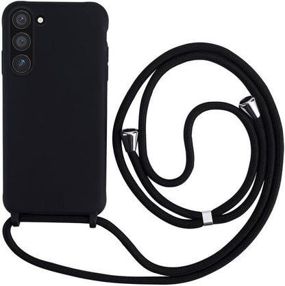 Samsung Galaxy S23 Plus Hoesje - Zwart - Siliconen Back Cover met Telefoonkoord