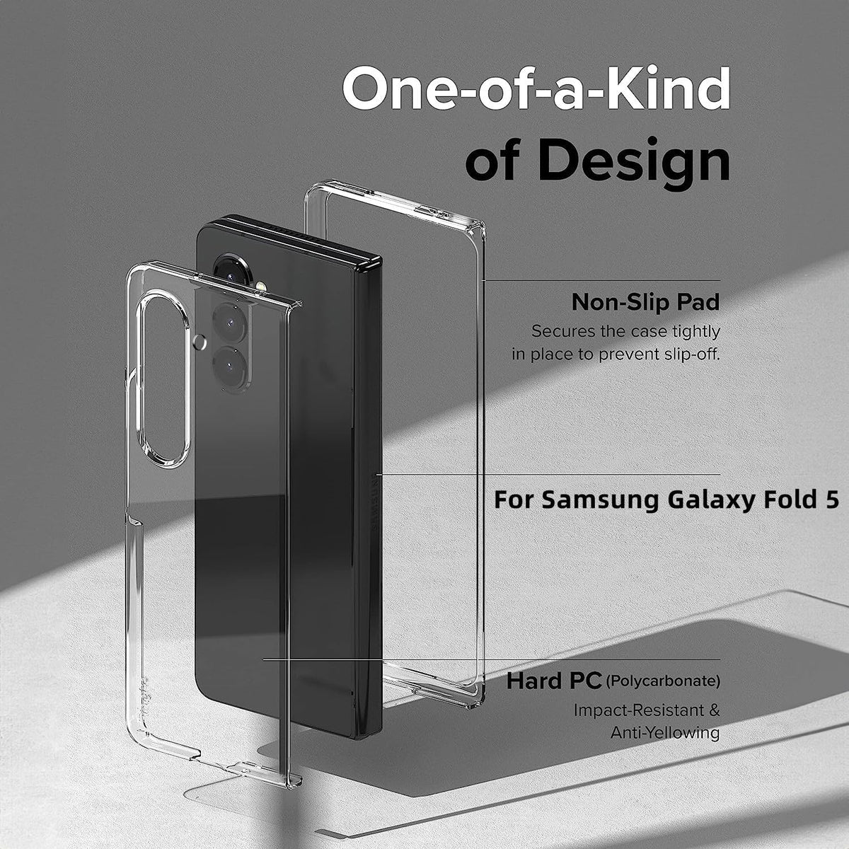 Samsung Galaxy Z Fold 5 Hoesje - Transparant - Siliconen Back Cover