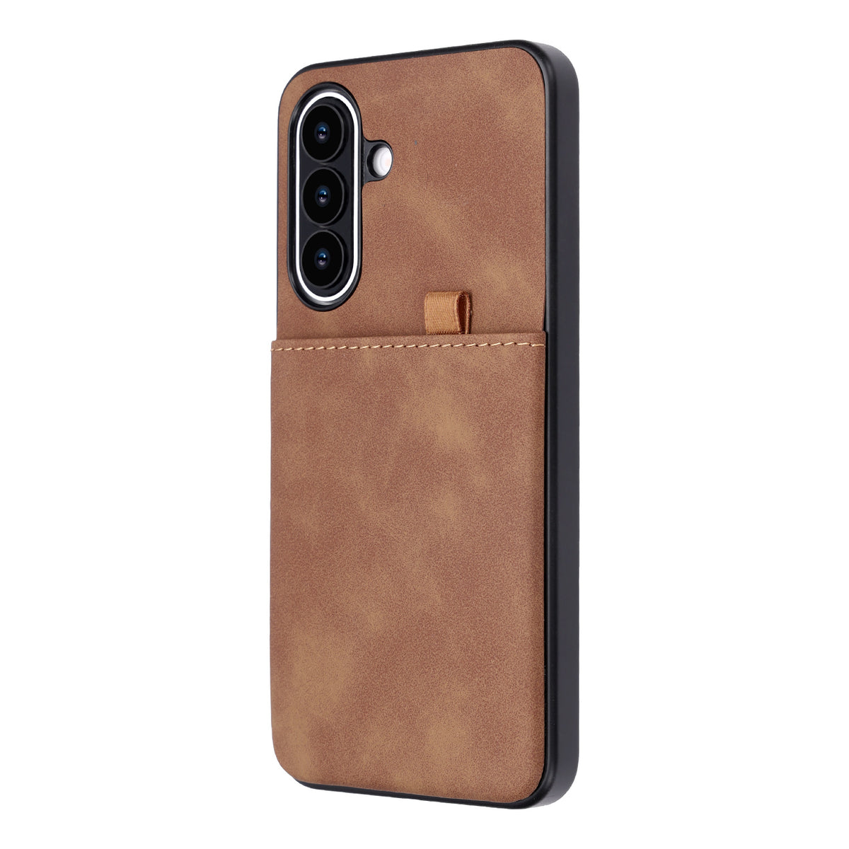 Samsung Galaxy S26 FE Hoesje - Sienna Brown - Kunstleren Back Cover met Pull-Tab Pasjeshouder