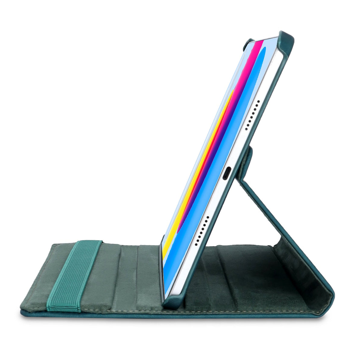 Apple iPad 2025 (11th Gen) Tablet Case - Emerald Green - Rotating Folio Case