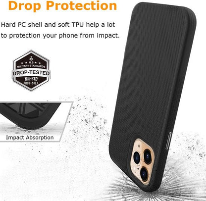 Apple iPhone 12 Pro Max Hoesje - Zwart - Anti Slip Back Cover