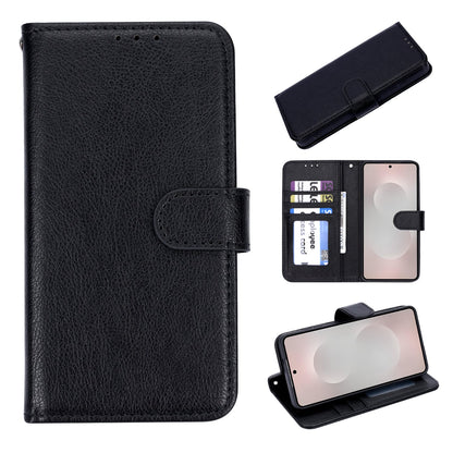 Samsung Galaxy S26 Ultra Hoesje - Zwart - Luxe Kunstlederen Portemonnee Bookcase met Standaardfunctie