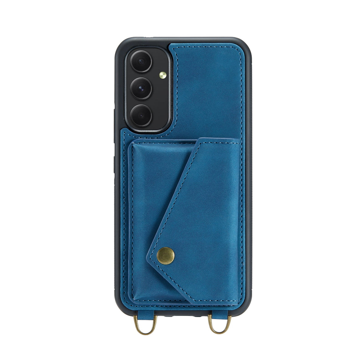 Samsung Galaxy A14 4G Hoesje - Navy Blue - Luxe Back Cover met Telefoonkoord