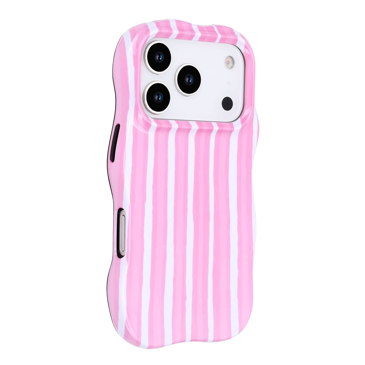 Apple iPhone 17 Pro Max Hoesje - Roze - Wave Edge Back Cover