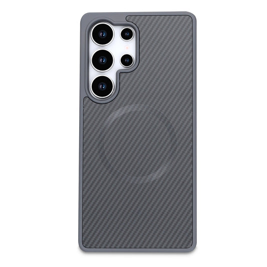Coque Samsung Galaxy S25 Ultra - Gris - Coque arrière Carbone MagSafe