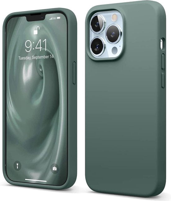 Apple iPhone 13 Pro Max Hoesje - Groen - Siliconen Back Cover