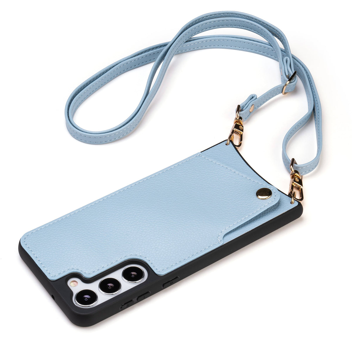 Samsung Galaxy S23 Hoesje - Bandje - Blauw Back Cover