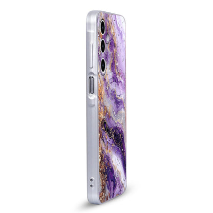 Samsung Galaxy A17 5G Hoesje - Paars - Marmer Glitter MagSafe Back Cover