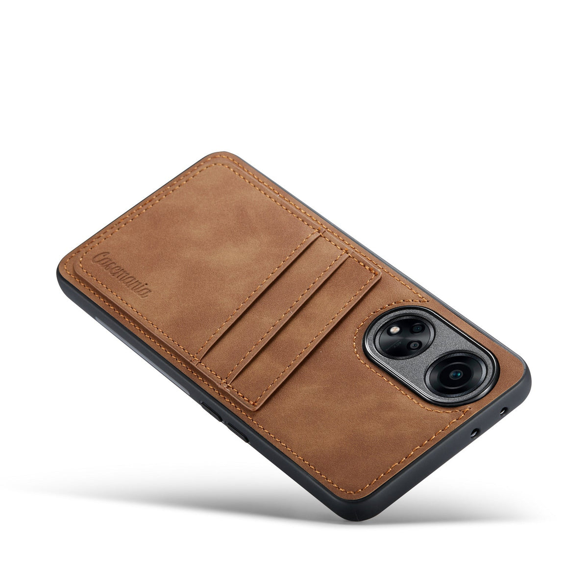 Oppo A98 Hoesje - Sienna Brown - Back Cover met Pasjeshouder