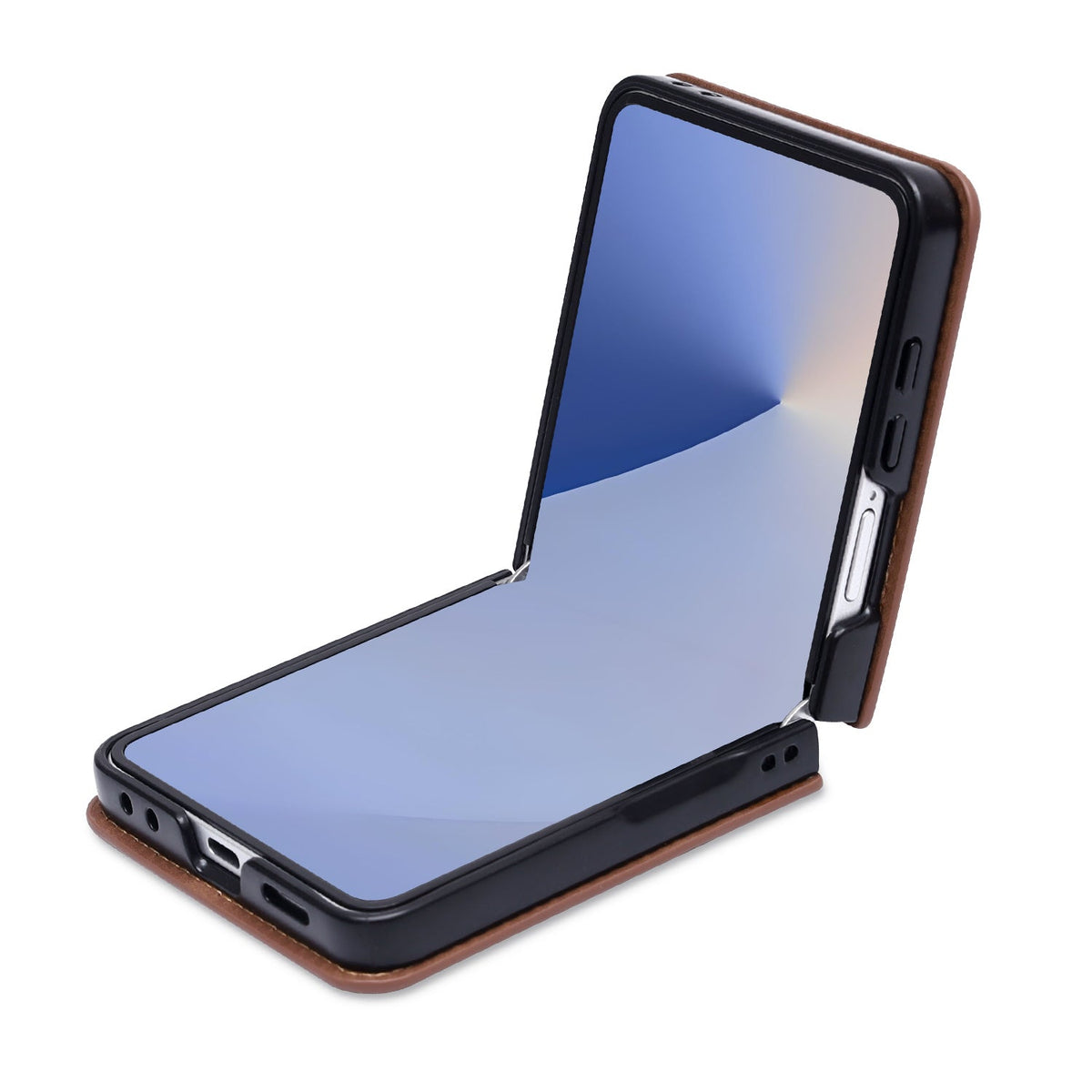 Samsung Galaxy Z Flip 7 Hülle - Sienna Brown - Backcover mit Kartenfach