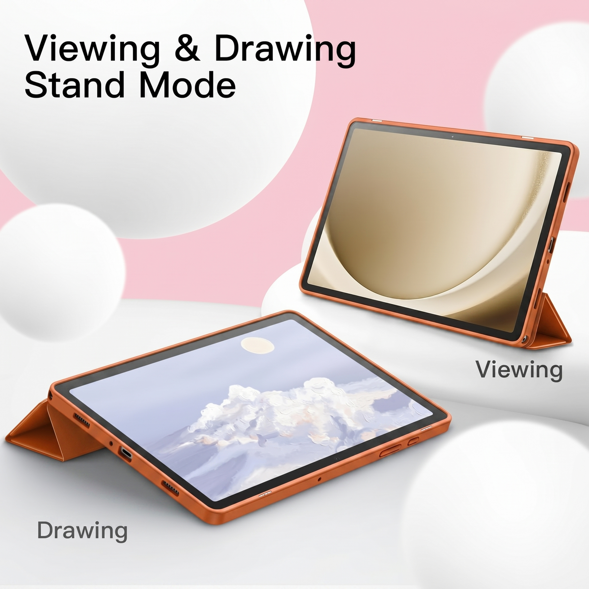 Samsung Galaxy Tab A11 Plus Tablethoes - Oranje - Smart Cover