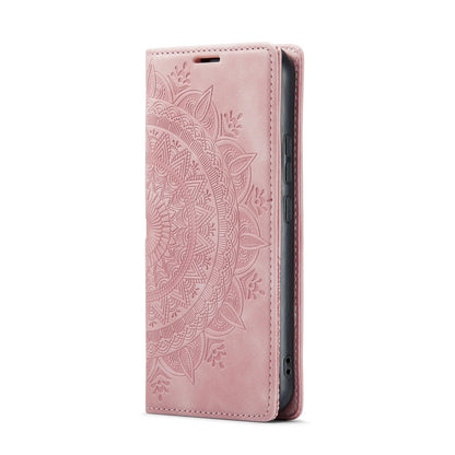 Étui Samsung Galaxy A25 - Rose pâle - Étui portefeuille fin à motif mandala