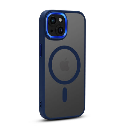Apple iPhone 15 Plus Hoesje - Blauw - Bumper MagSafe Back Cover