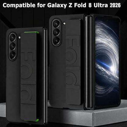 Samsung Galaxy Z Fold8 Ultra Hoesje - Zwart - Dunne Back Cover met Elastische Handstrap