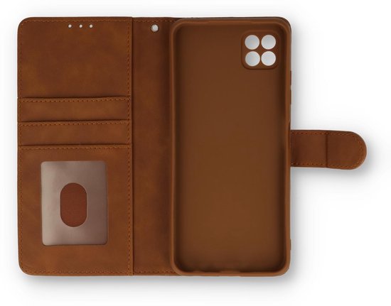 Samsung Galaxy S21 FE Hoesje - Sienna Brown - Luxe Bookcase