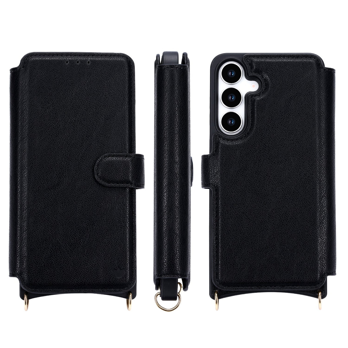 Samsung Galaxy S25 FE Hoesje - Zwart - CM Amsterdam Back Cover met Telefoonkoord