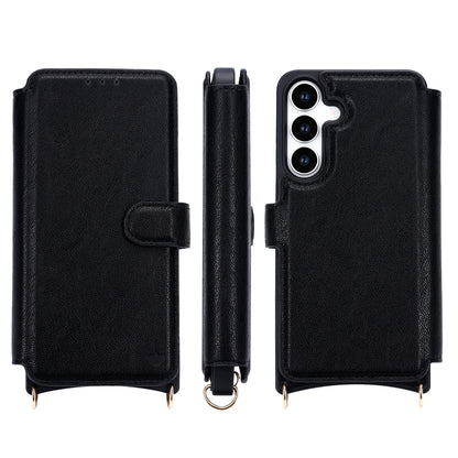 Samsung Galaxy S26 FE Hoesje - Zwart - 'Amsterdam' Magnetische Wallet Case met Pasjeshouders en