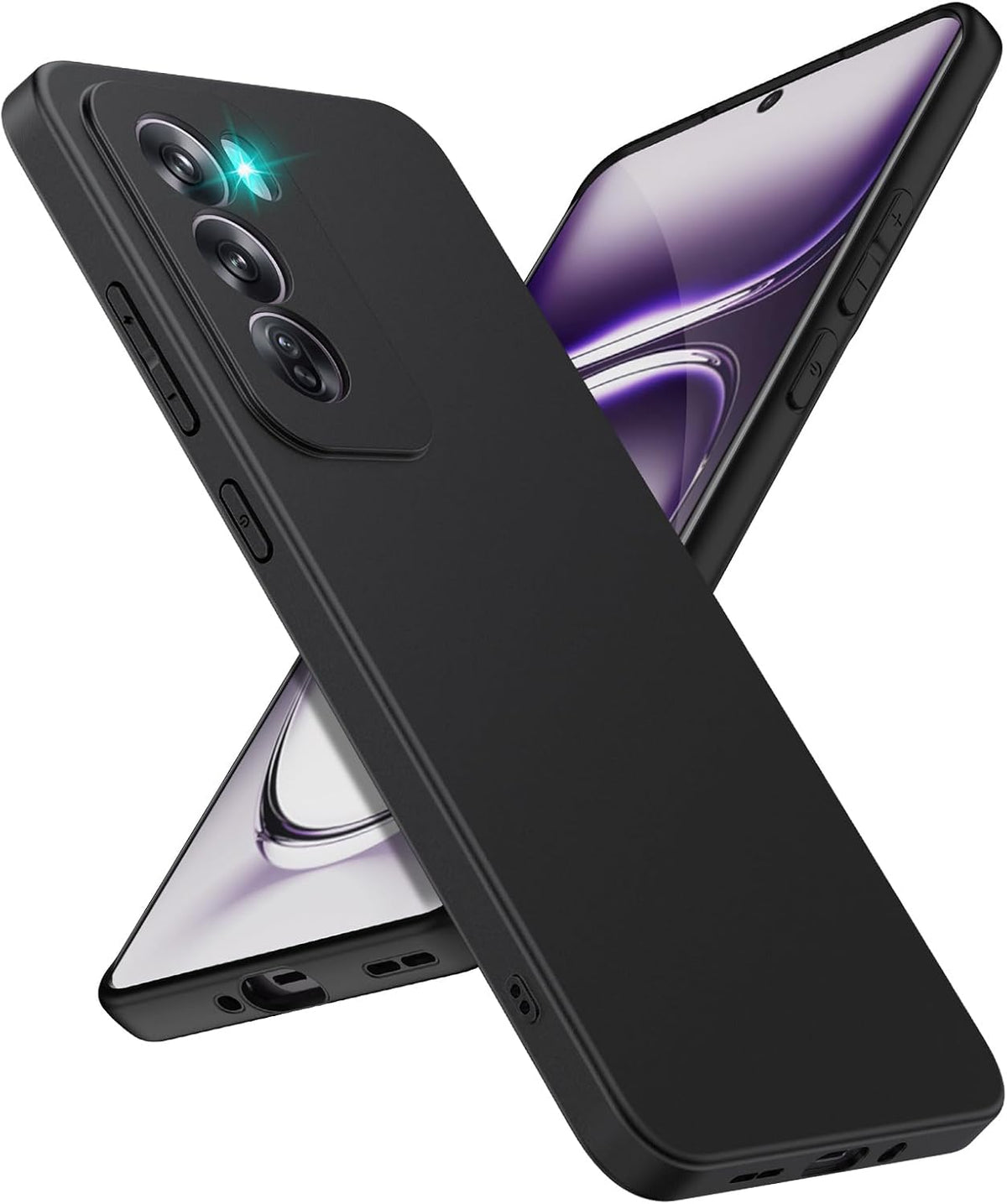 Oppo Reno 12 Hoesje - Zwart - Siliconen Back Cover