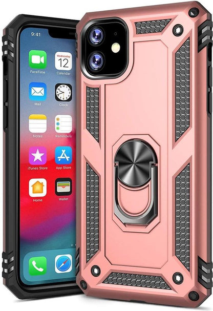 Apple iPhone 11 Hoesje - Rosegoud - Armor Kickstand Back Cover