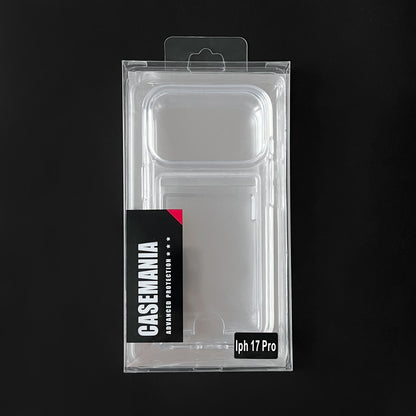 Apple iPhone 18 Pro Case - Clear with Card Holder - Silicone Back Cover with Card Holder