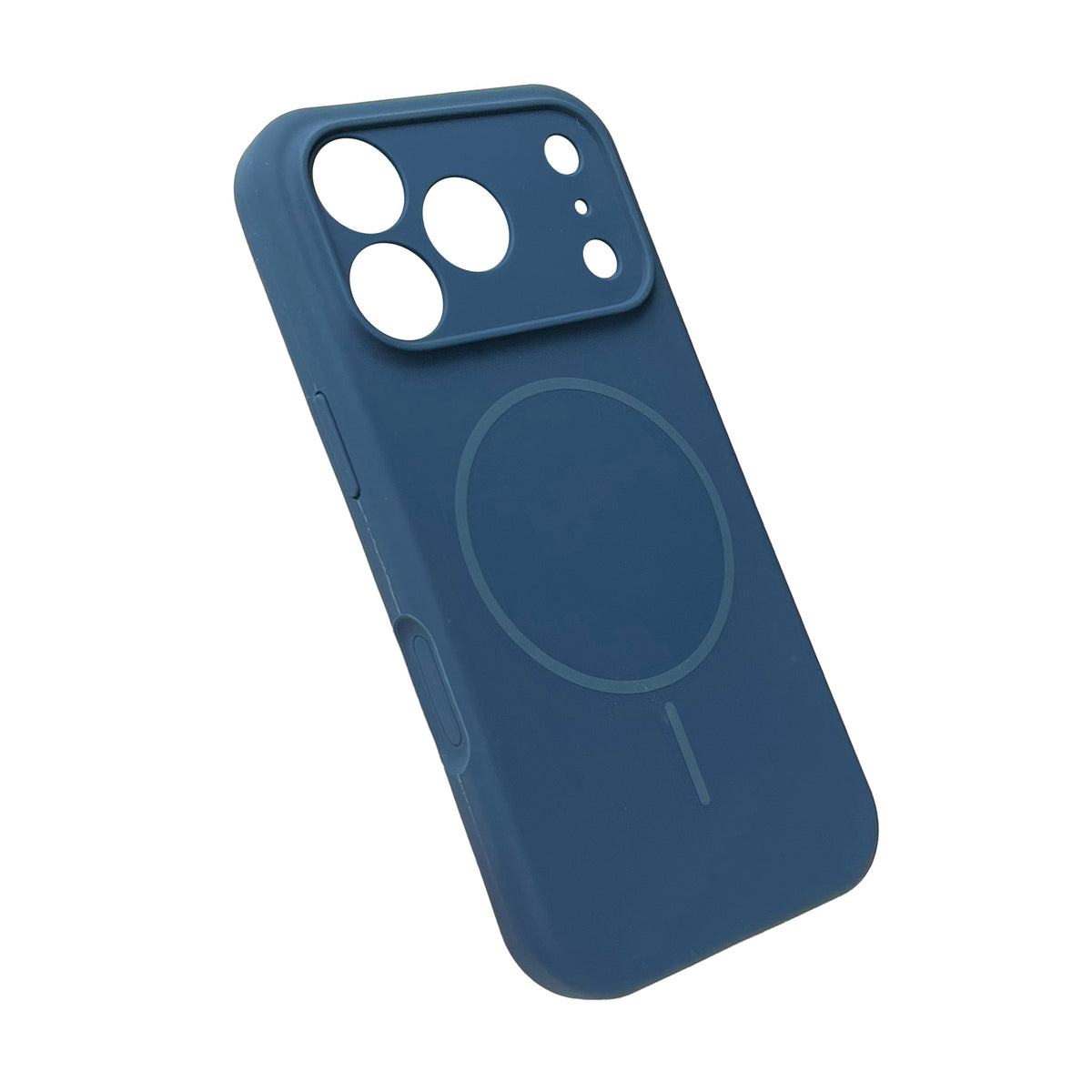 Apple iPhone 18 Pro Hoesje - Donker Blauw - Zachte Liquid Siliconen MagSafe Back Cover