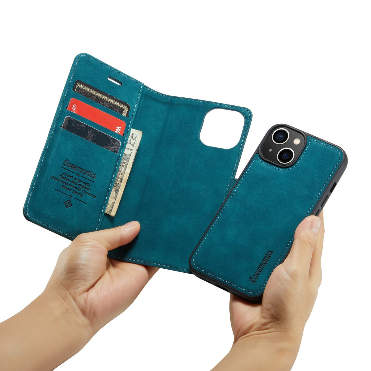 Apple iPhone 15 Plus Hoesje - Emerald Green - 2 in 1 Bookcase