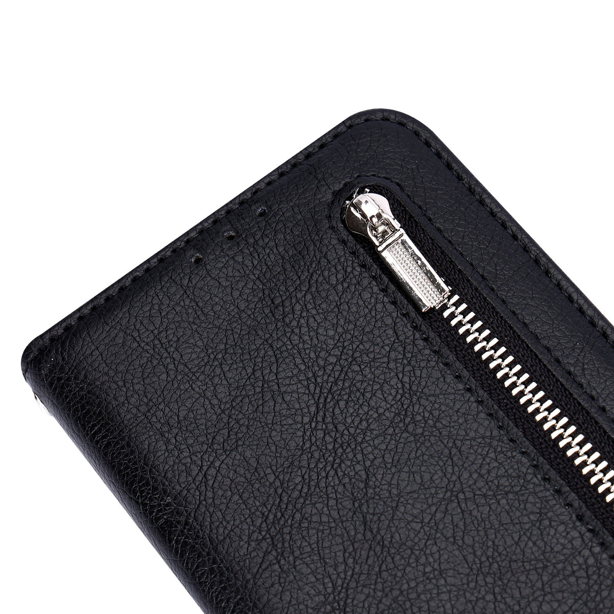 Samsung Galaxy A27 Hoesje - Zwart - Luxe Bookcase met Rits