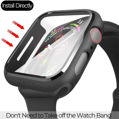 Apple Watch Series 3 (38mm) Smartwatch Screenprotector - Tempered Glass Zwart - 1 Stuk