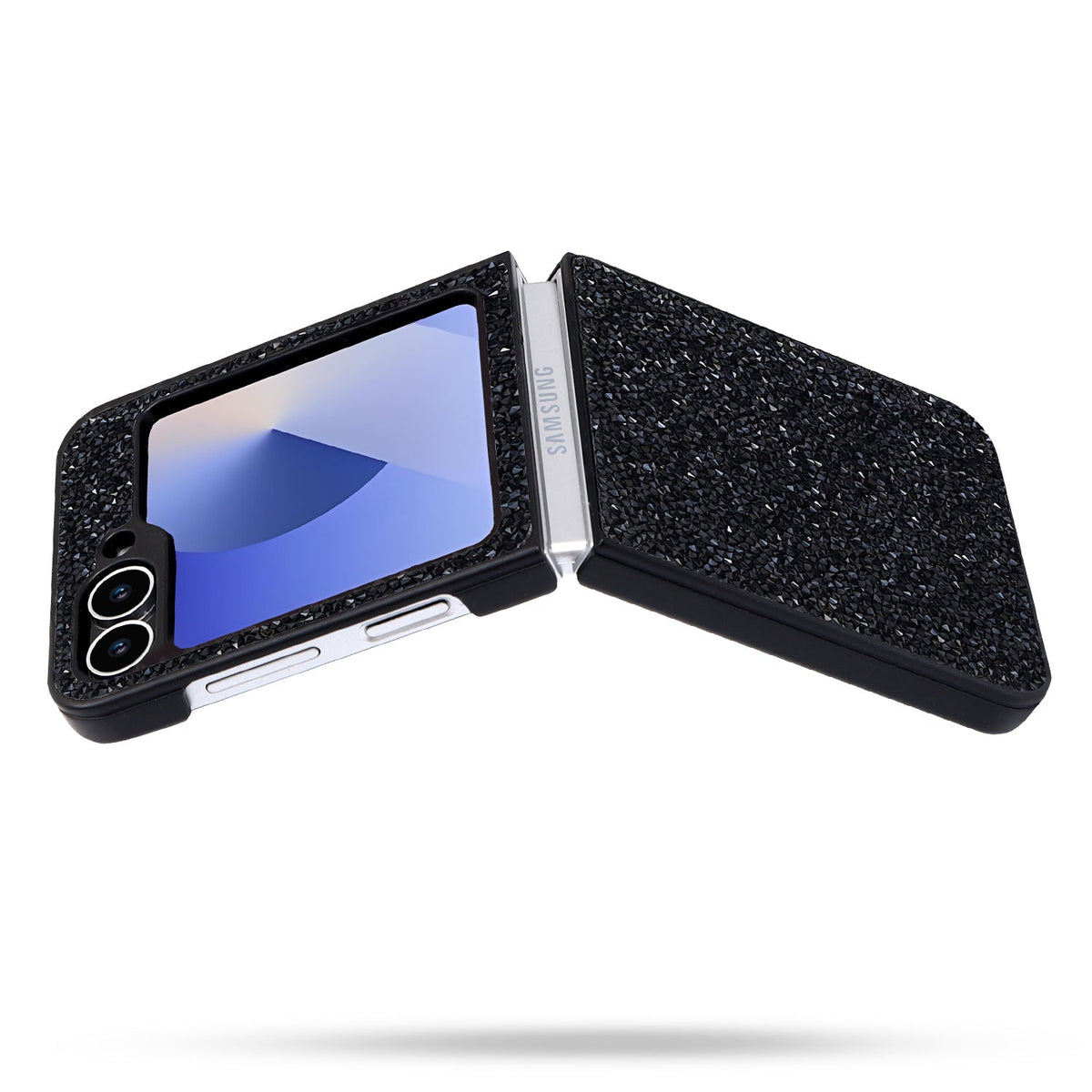 Samsung Galaxy Z Flip 6 Hoesje - Zwart - Diamant Glitter Back Cover