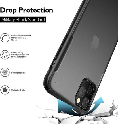 Apple iPhone 11 Pro Max Hoesje - Zwart - Anti-Slip Back Cover