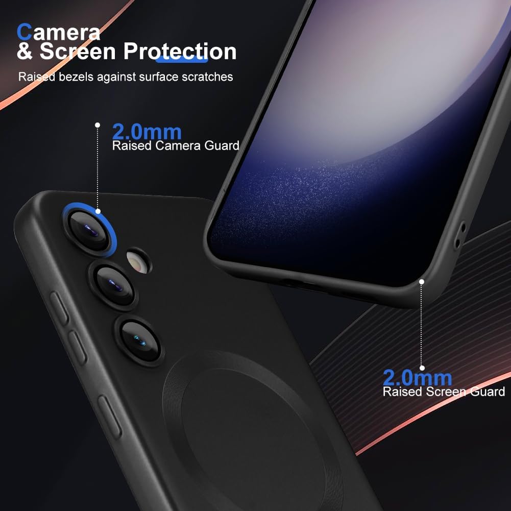Samsung Galaxy S26 Plus Hoesje - Zwart - Matte Siliconen MagSafe Back Cover
