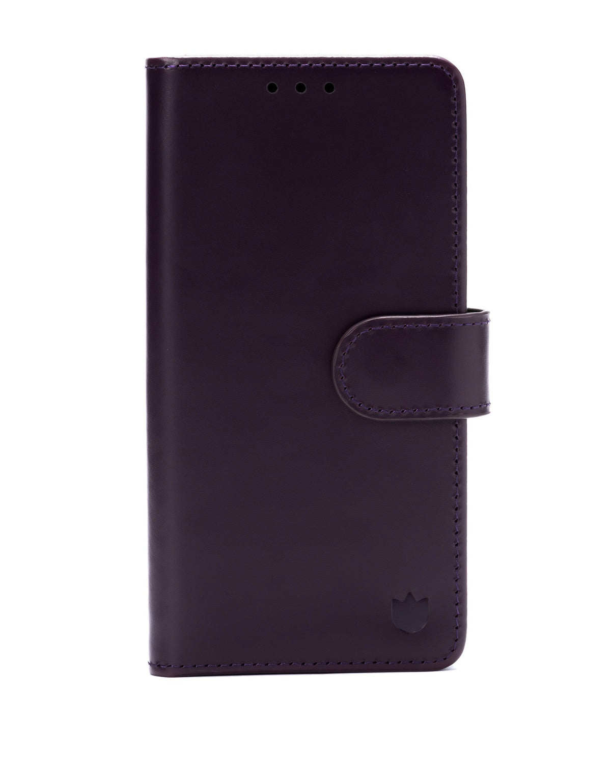 Samsung Galaxy S25 FE Hoesje - Dark Purple - Echt Leren Bookcase