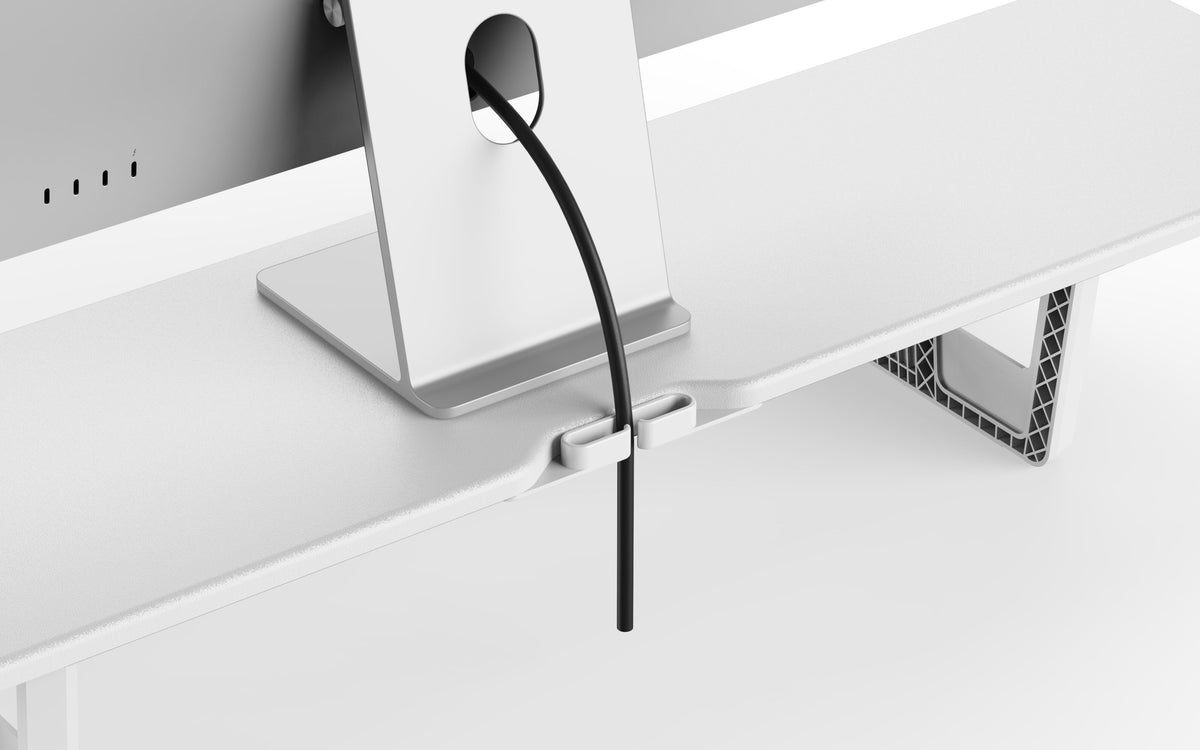 Casemania Monitorstandaard met Telefoonhouder - Wit - Beeldscherm Verhoger voor 2 Monitoren - Tweelaags Monitor Standaard met Opbergplank - Extra Brede Bureauverhoger - Beeldschermstandaard - Bureau Organizer voor Thuiswerkplek en Kantoor