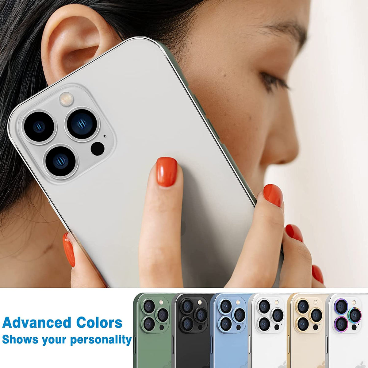Apple iPhone 13 Pro Max Kameraschutz - Silber - 1 Stück