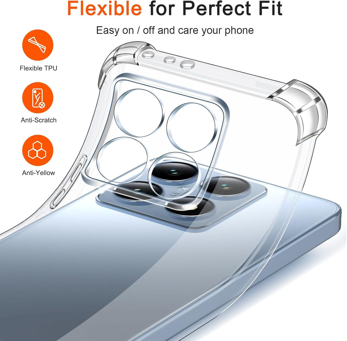 Xiaomi 14T Hoesje - Transparant - Anti-Shock Back Cover