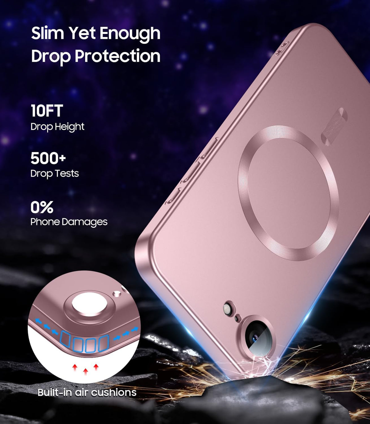 iPhone 17e Hoesje - Roze - Matte Siliconen MagSafe Back Cover