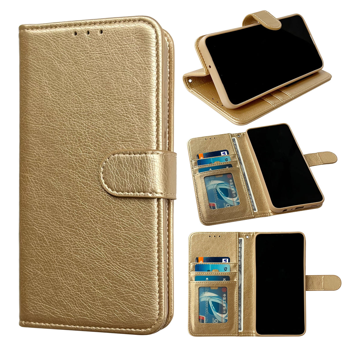 Samsung Galaxy A56 Hoesje - Goud - Luxe Bookcase