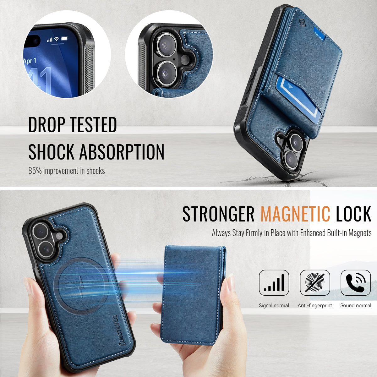 Apple iPhone 17 Hülle - Navy Blue - MagSafe-Backcover mit Kartenfach