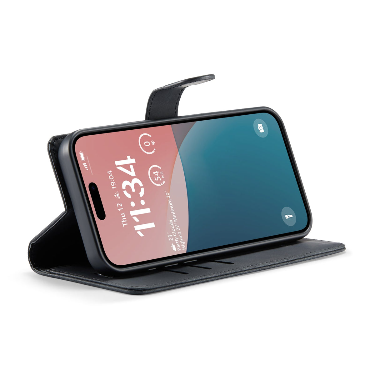 Apple iPhone 16 Plus Hoesje - Charcoal Gray - 2 in 1 Bookcase