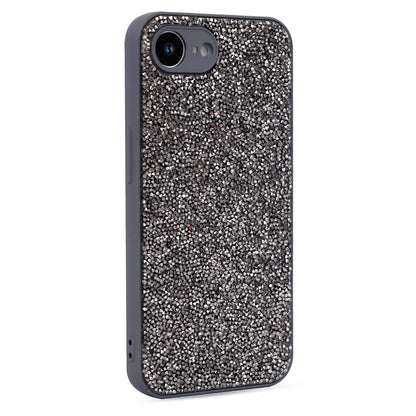 Apple iPhone 16e Hoesje - Grijs - Diamant Glitter Back Cover