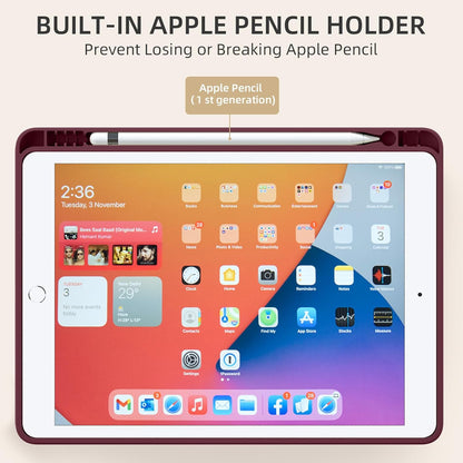 Apple iPad 10.2" WiFi 2021 (9. Gen.) Tablethoes - Burgundy - Smart Cover