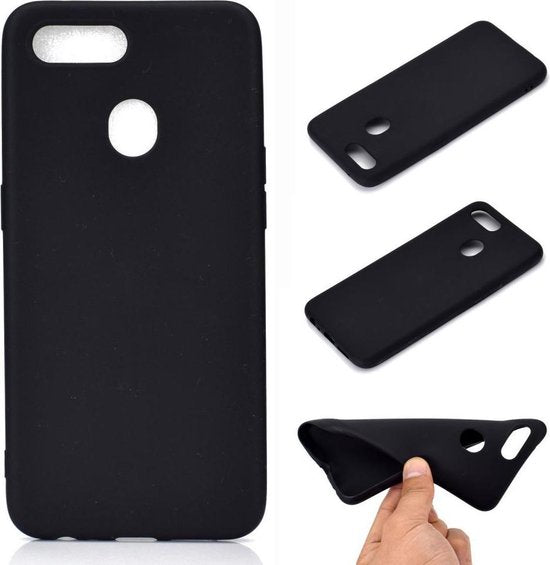 Oppo A12 Hoesje - Zwart - Siliconen Back Cover