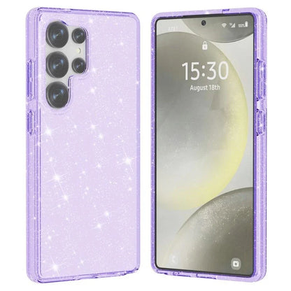 Samsung Galaxy S25 Ultra Hoesje - Paars - Glitter Back Cover