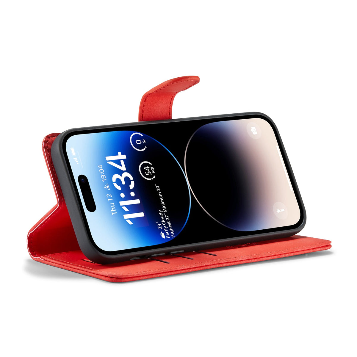 Apple iPhone 15 Pro Max Hoesje - Crimson Red - 2 in 1 Bookcase