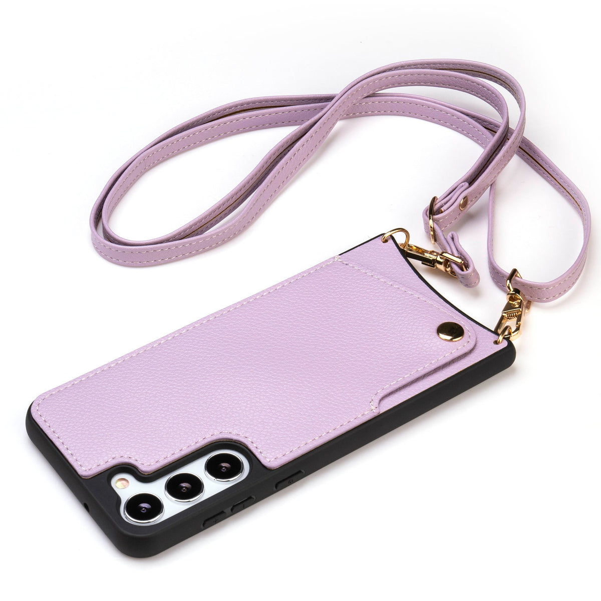 Coque Samsung Galaxy S23 - Violet - Étui arrière avec dragonne